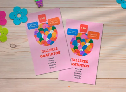 Postales papel liso de colores
