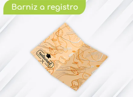 Tarjetas dobles barniz a registro