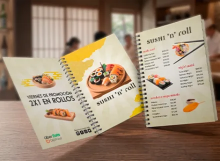 Menu 21 5 × 28 centímetros
