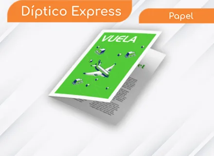 Dipticos papel 28 × 43 centímetros