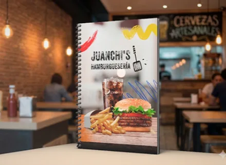 Menu con espiral 21 5 × 28 2 por pliego