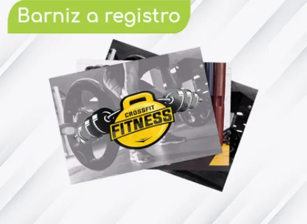 Postales con barniz a registro