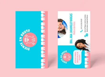 Tarjeta de presentación color frente y vuelta