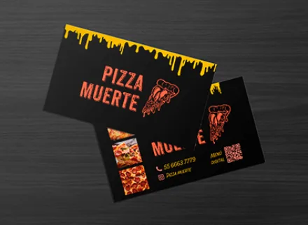 Tarjeta laminada mate ambos lados a color frente y vuelta
