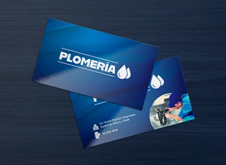 Tarjeta color frente y vuelta laminado brillante frente y vuelta