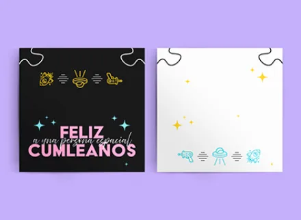Tarjeta doble t doble color frente y vuelta laminado brillante frente y vuelta