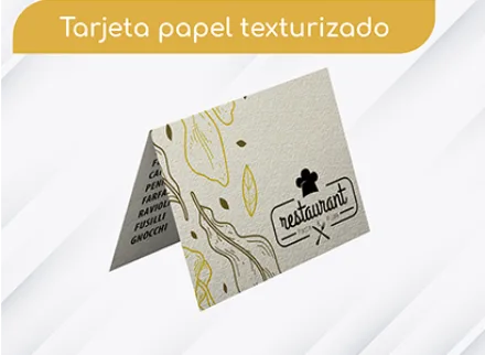 Tarjetas dobles papel texturizado